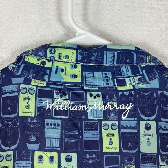 William Murray Polo Golf Shirt Mens XL Blue WMG Distortion Casual Short Sleeve - Picture 6 of 9